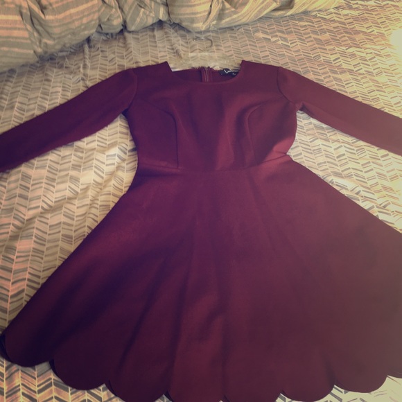 Lulus Dresses & Skirts - Lulu’s burgundy skater dress